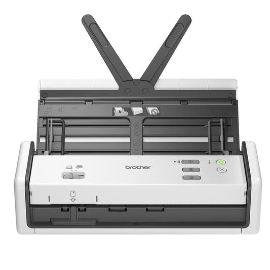 Brother ADS-1300 Portable Document Scanner, 30ppm / 60ipm, 2-sided Colour Scan Speed @ 300dpi, 20 Sheets, Portable with USB Type C 3.2 Gen 1 Bus Power, White | 5WDF0100173