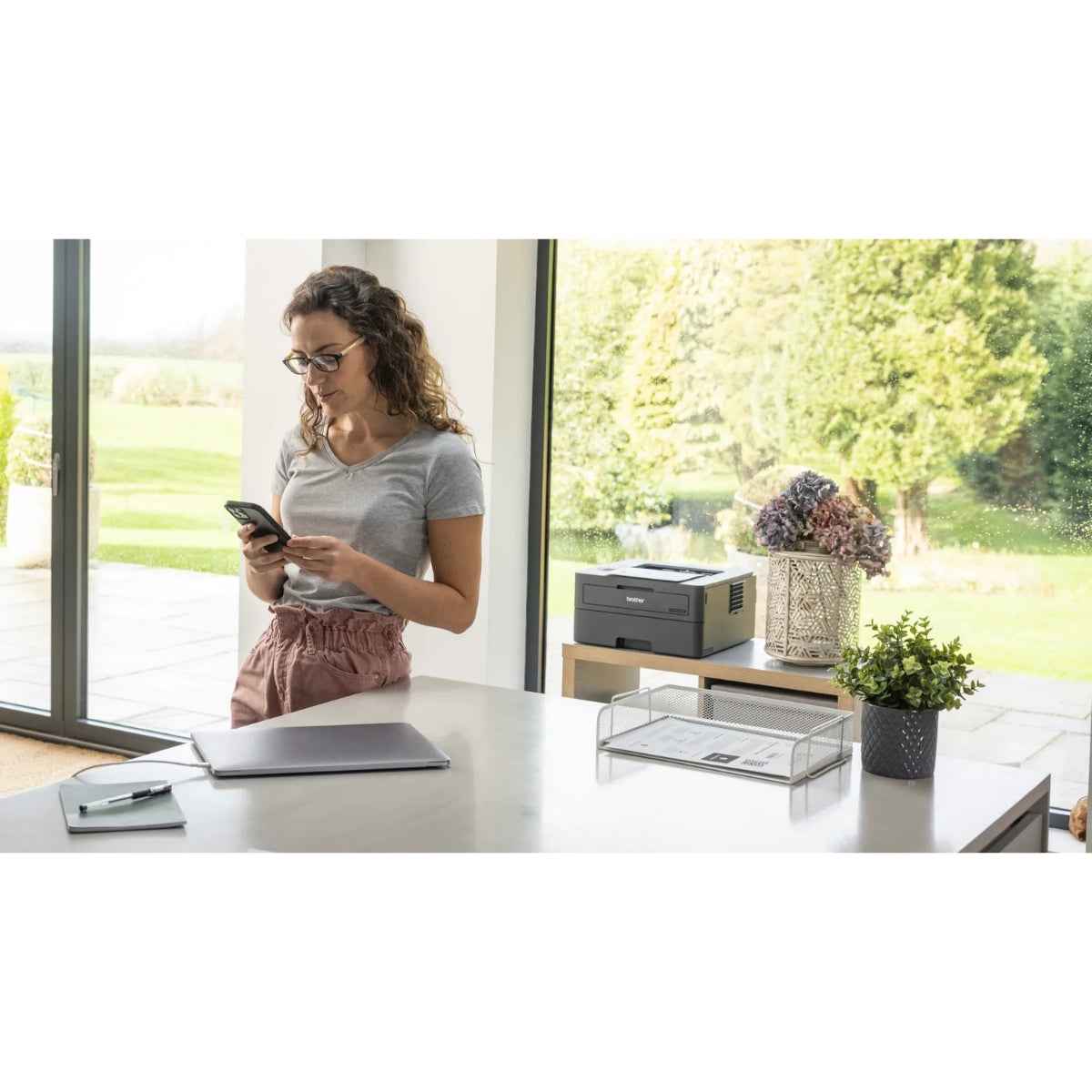 Brother HL-L2400D Compact Mono Laser Printer, Automatic Duplex Printing, Up to 30/32 ppm Print Speed, Up to 1200 x 1200 dpi Resolution, Hi-Speed USB 2.0 Connectivity, Black | HL-L2400D