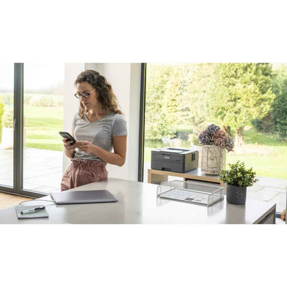 Brother HL-L2400D Compact Mono Laser Printer, Automatic Duplex Printing, Up to 30/32 ppm Print Speed, Up to 1200 x 1200 dpi Resolution, Hi-Speed USB 2.0 Connectivity, Black | HL-L2400D