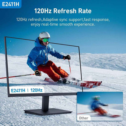 KOORUI E2411H Office Monitor – 24" IPS Display, FHD Resolution, 120Hz Refresh Rate, FreeSync Premium, Flicker-Free Comfort