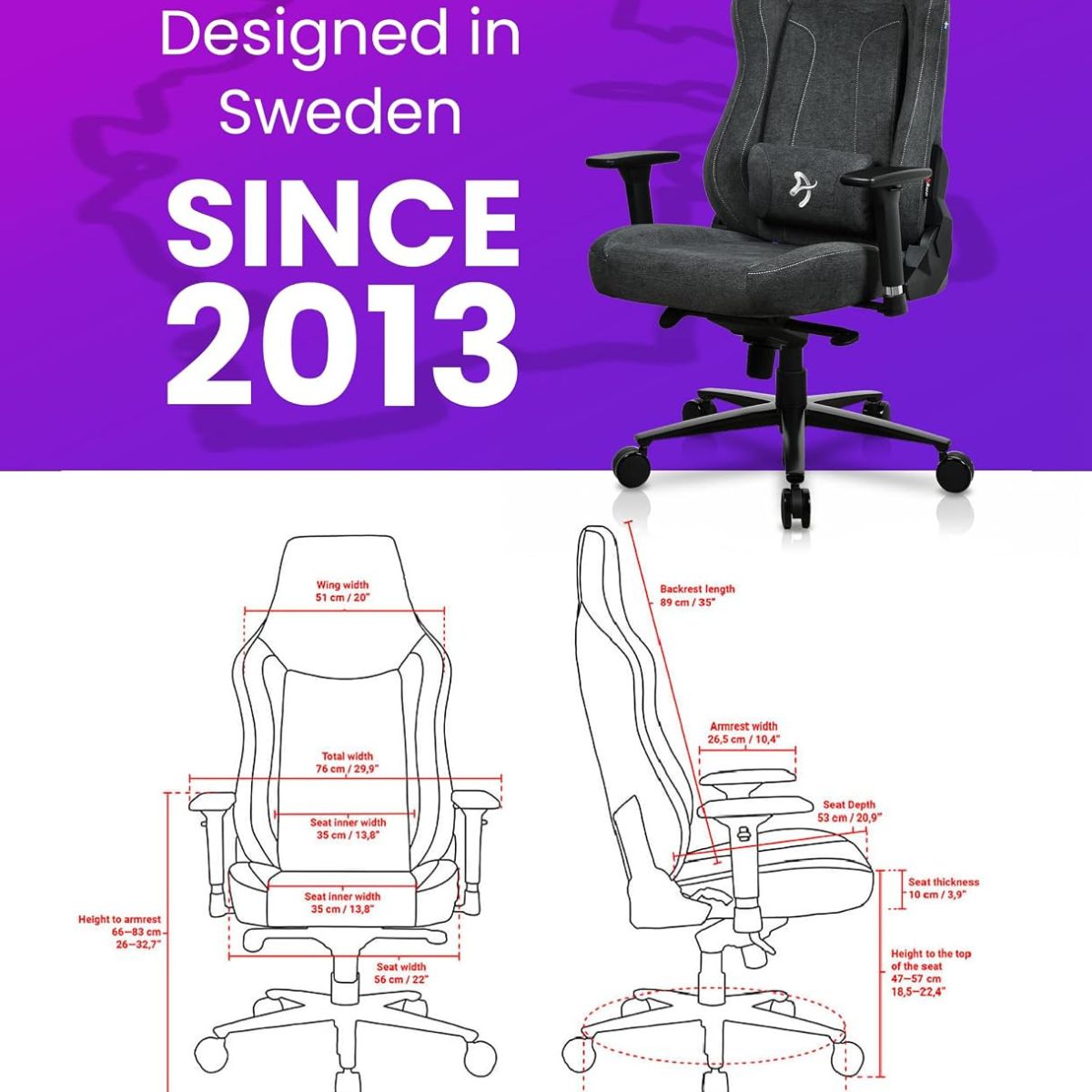 Arozzi Vernazza XL Soft PU Leather Ergonomic Office & Gaming Chair | High Backrest | Reclining | Adjustable Lumbar & Neck Support | Dark Grey | VERNAZZA-XL-SPSF-PBK