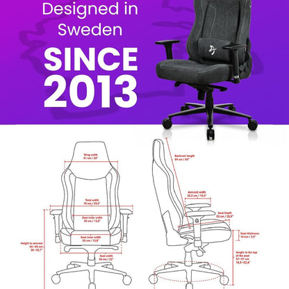 Arozzi Vernazza XL Soft PU Leather Ergonomic Office & Gaming Chair | High Backrest | Reclining | Adjustable Lumbar & Neck Support | Dark Grey | VERNAZZA-XL-SPSF-PBK