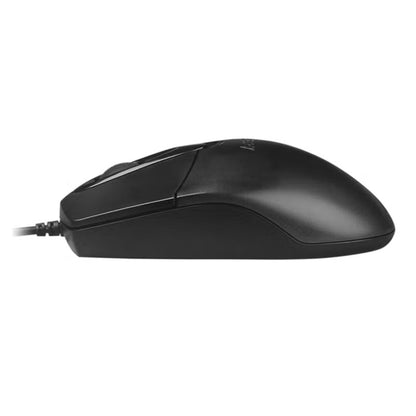 A4Tech OP720S Silent Click Wired Mouse – 1200 DPI, 4-Way Scroll, Dust-Resistant Wheel, Black