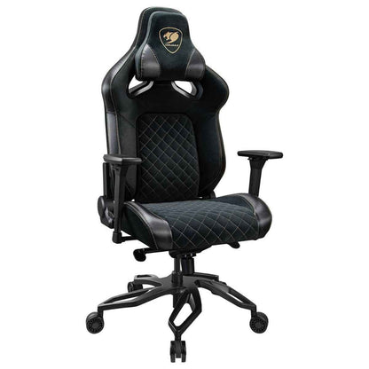 Cougar Titan Pro V2 Gold F Gaming Chair – LiftBack Support, Velvet Upholstery, 4D Armrests