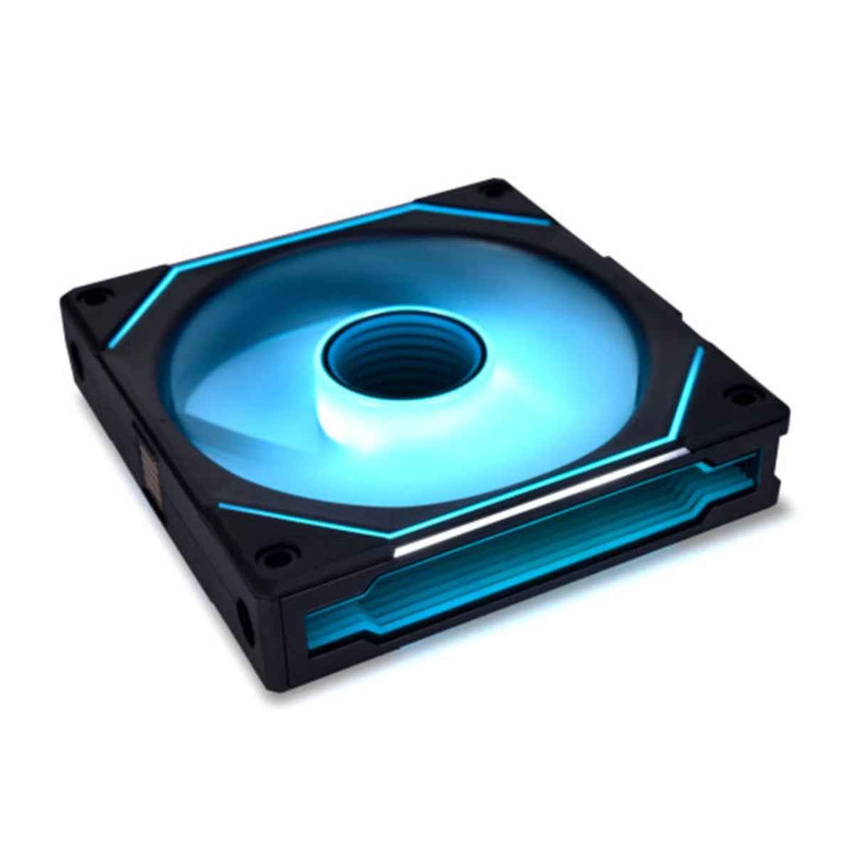 Lian Li SL-Infinity 120 RGB UNI Fan – Infinity Mirror Design, 2100 RPM, 61.3 CFM Airflow, PWM, Fluid Dynamic Bearing, Pack of 3 | Black / White