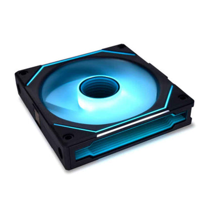 Lian Li SL-Infinity 120 RGB UNI Fan – Infinity Mirror Design, 2100 RPM, 61.3 CFM Airflow, PWM, Fluid Dynamic Bearing, Pack of 3 | Black / White