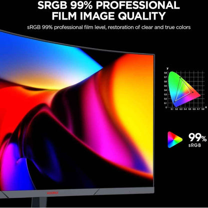 KOORUI 24E6CA Curved Gaming Monitor – 24" FHD VA Display, 165Hz Refresh Rate, 1ms Response Time, sRGB 99% Color