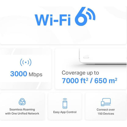 MERCUSYS Halo H80X V1 AX3000 Whole Home Mesh Wi-Fi 6 System | 3-Pack | Dual-Band Wireless Networking | Up to 3000 Mbps | White