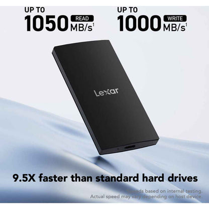 Lexar SL300 Portable SSD – 2TB, Up to 1050MB/s, USB-C High-Speed External Storage | Black