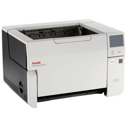 Kodak S3120 MAX Scanner, 500 Sheets ADF, 120 PPM Simplex / 240 IPM Duplex Scan Speed, OCR (Optical Character Recognition) Technology, USB-B/USB-A/Ethernet, White | 8009433
