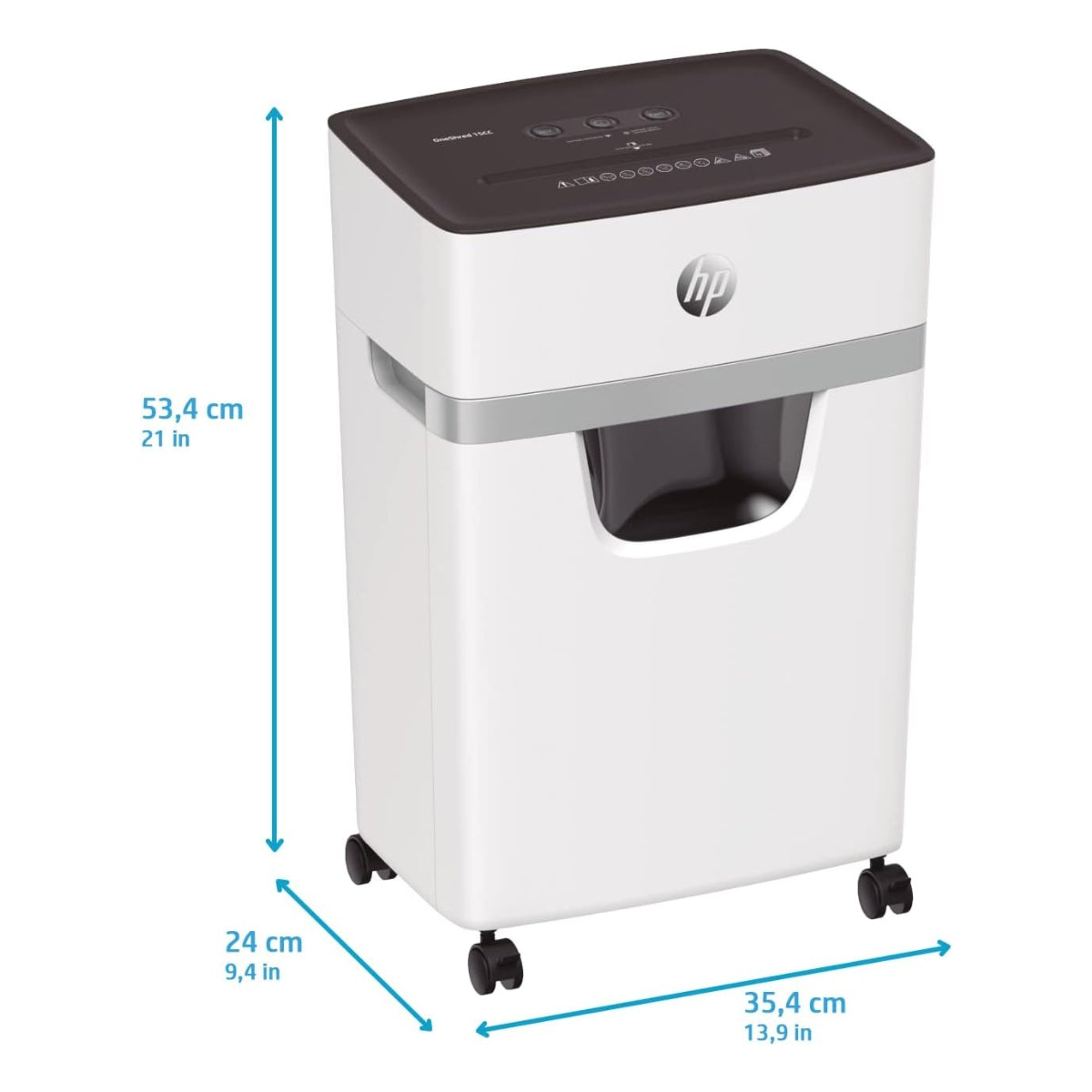 HP OneShred 15CC 2803 – Cross-Cut Paper Shredder (Up to 15 Sheets, P-4 Security)