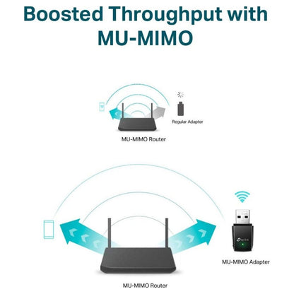 TP-Link Archer T3U AC1300 USB WiFi Adapter, Dual Band 2.4G/5G Wireless Adapter for PC/Desktop, MU-MIMO WiFi Dongle, USB 3.0, Compatible with Win11/10/8.1/8/XP & Mac OS X 10.9-10.14, Black | Archer T3U