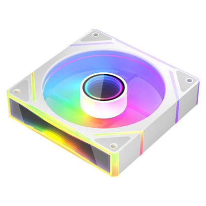 WJCOOLMAN Uni SI ARGB Case Fan | 120mm | 1600 RPM | 61 CFM Airflow | aRGB Lighting | Hydraulic Bearing | White | UNI-SI