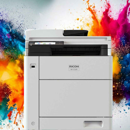 Ricoh M C320FW Color Laser Multifunction Printer – Compact Design, WiFi, Duplex, Print/Copy/Scan/Fax