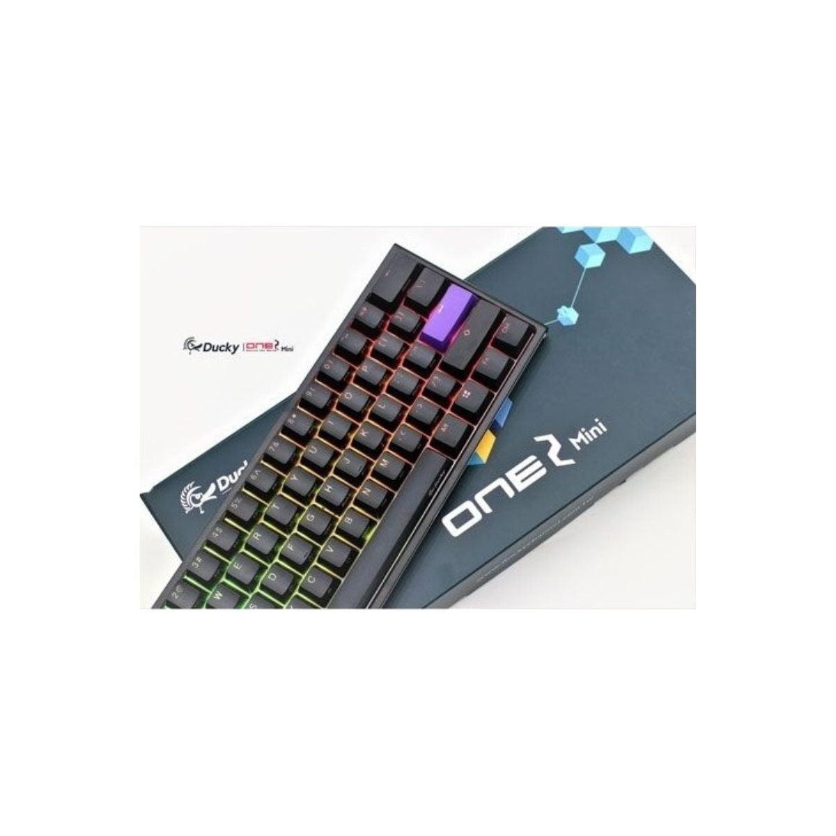 Ducky One 2 Mini Speed Silver Cherry Switch Seamless Double Shot RGB LED Gaming Keyboard - Black | DKON2061ST-PUSPDAZT1