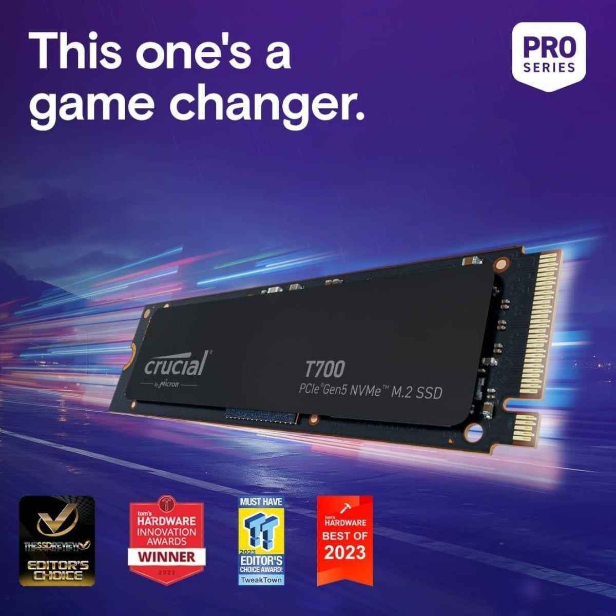 Crucial T700 PCIe 5.0 NVMe SSD - Ultra‑High Performance Gen‑5 Storage