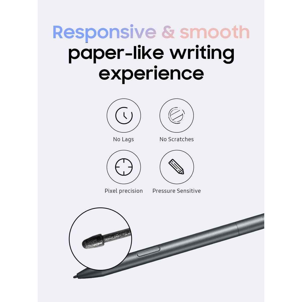 iFLYTEK AINOTE Air 2 Stylus Pen Replacement, 5-Pack, Black | XF-DX-W3TI