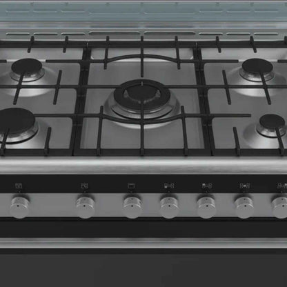 Siemens iQ100 Free-Standing Gas Range Cooker HG73G6357M With Sabaf Burners – 90 × 60 cm, Stainless-Steel Finish