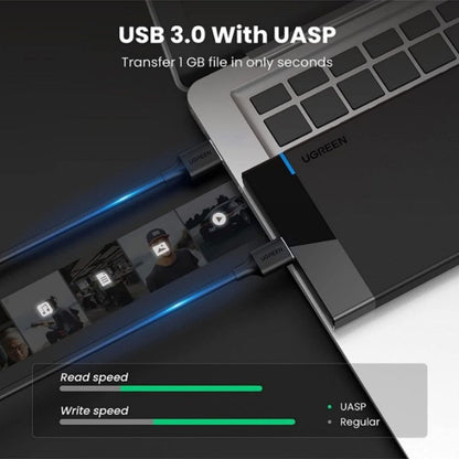 UGREEN US221 2.5-inch Hard Drive Enclosure | USB 3.0 to SATA III | 7mm/9.5mm HDD &amp; SSD | Up to 6TB | Black | US221-30848