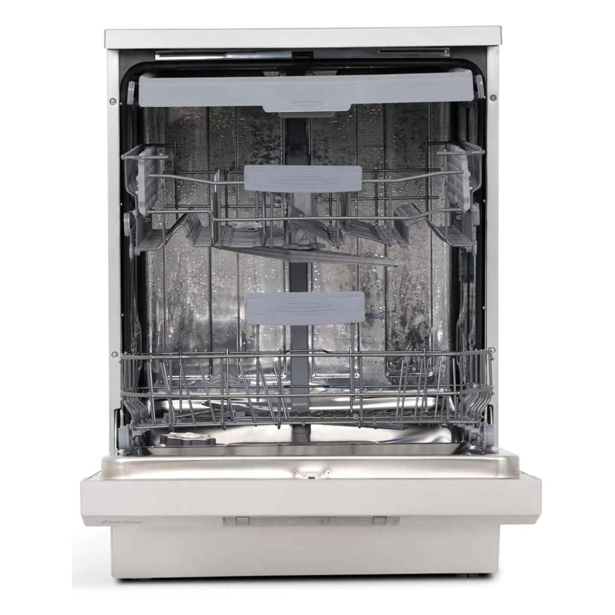 Terim TERDW1506VS Freestanding Dishwasher – 15 Place Settings, 6 Programs, Dark Silver