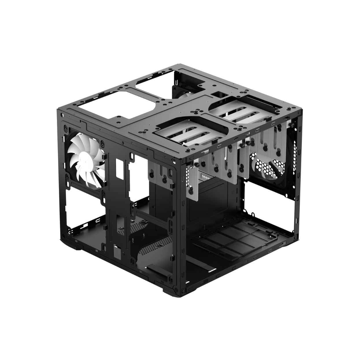 Fractal Design Node 804 mATX Cube Case – Dual-Chamber, Black / Window