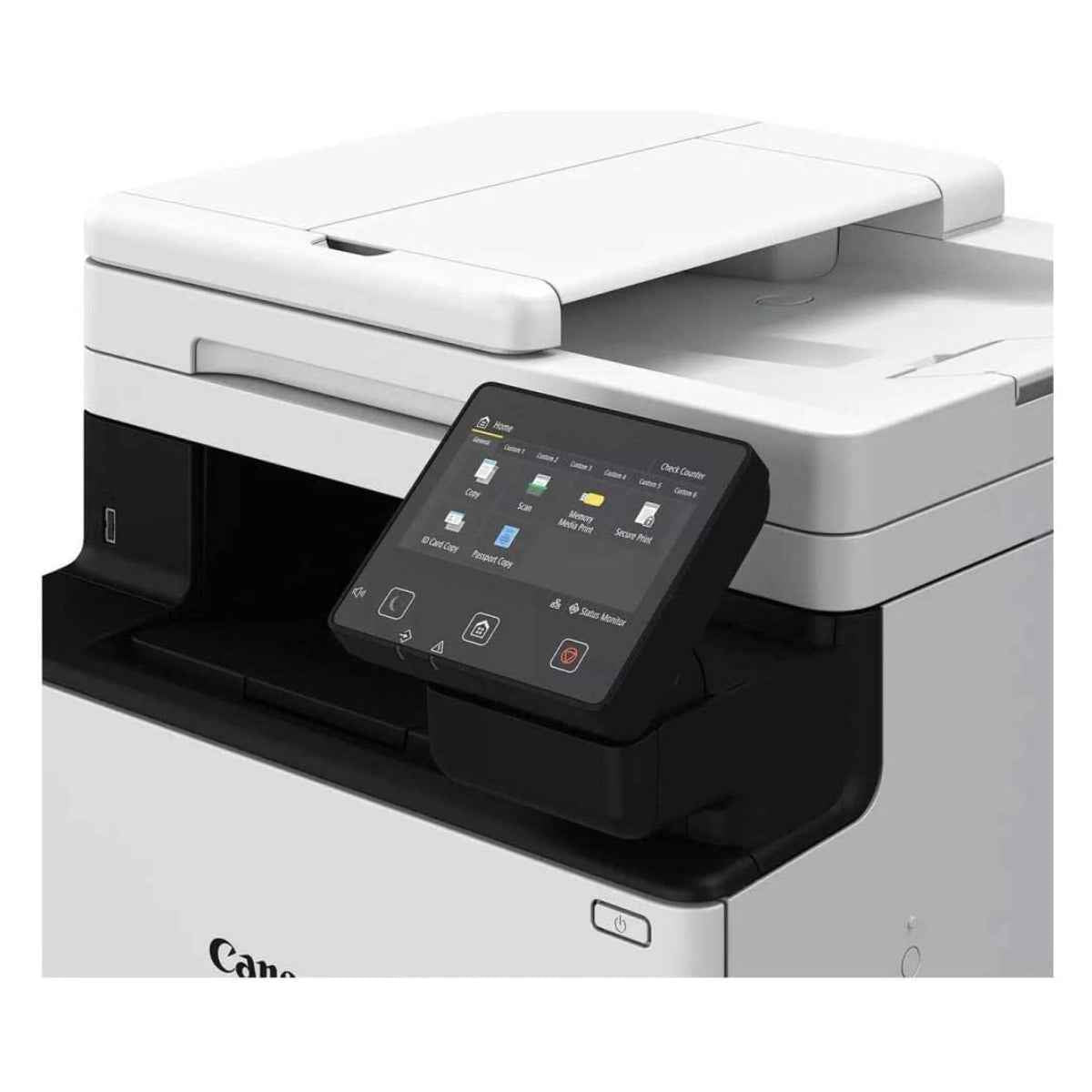Canon i-SENSYS MF752Cdw Multi-Functional Laser Printer, Print, Copy, Scan, Up to 33ppm Print Speed, 5" LCD Color Touch Panel, Up to 1200 x 1200 dpi Print Resolution, 50-Sheet ADF, White | 752cdw