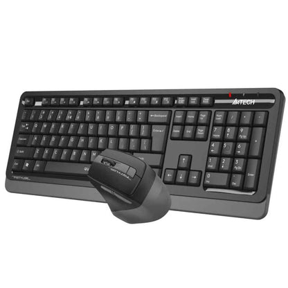 A4Tech FGS1035Q Silent 2.4GHz Wireless Keyboard & Mouse Combo – QuietKey, Splash Resistant, Grey