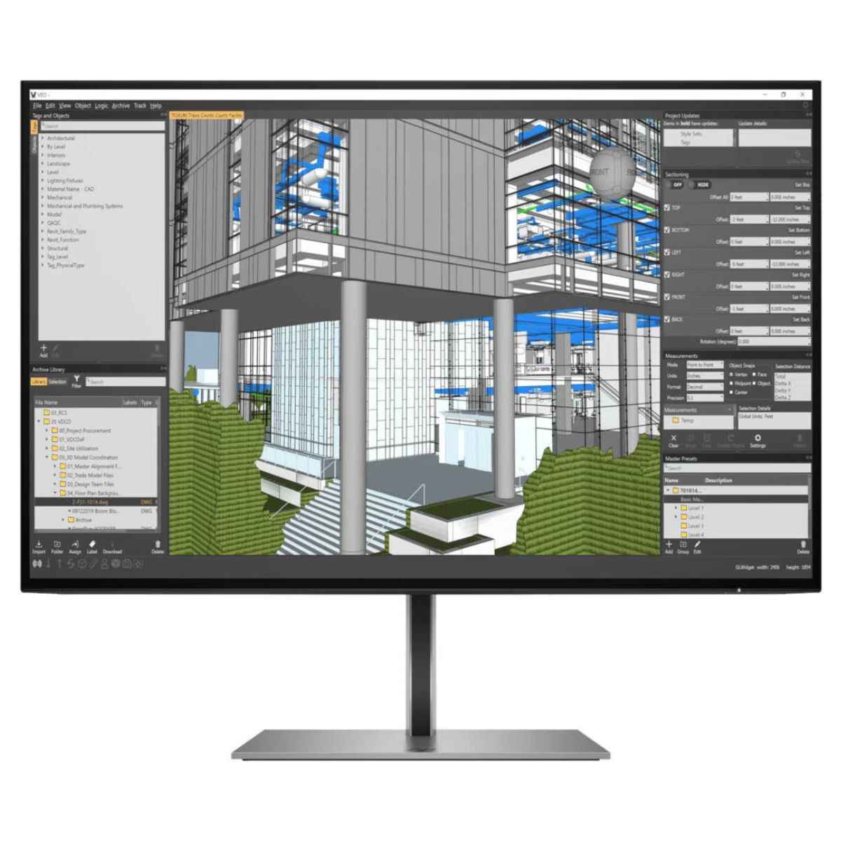 HP G3 Monitor, 24" WUXGA IPS Display, 60Hz Refresh Rate, 5ms (GtG with Overdrive) Response Time, On-Screen Controls, Adjustable Height & Pivot Rotation, 16 10 Aspect Ratio, Silver