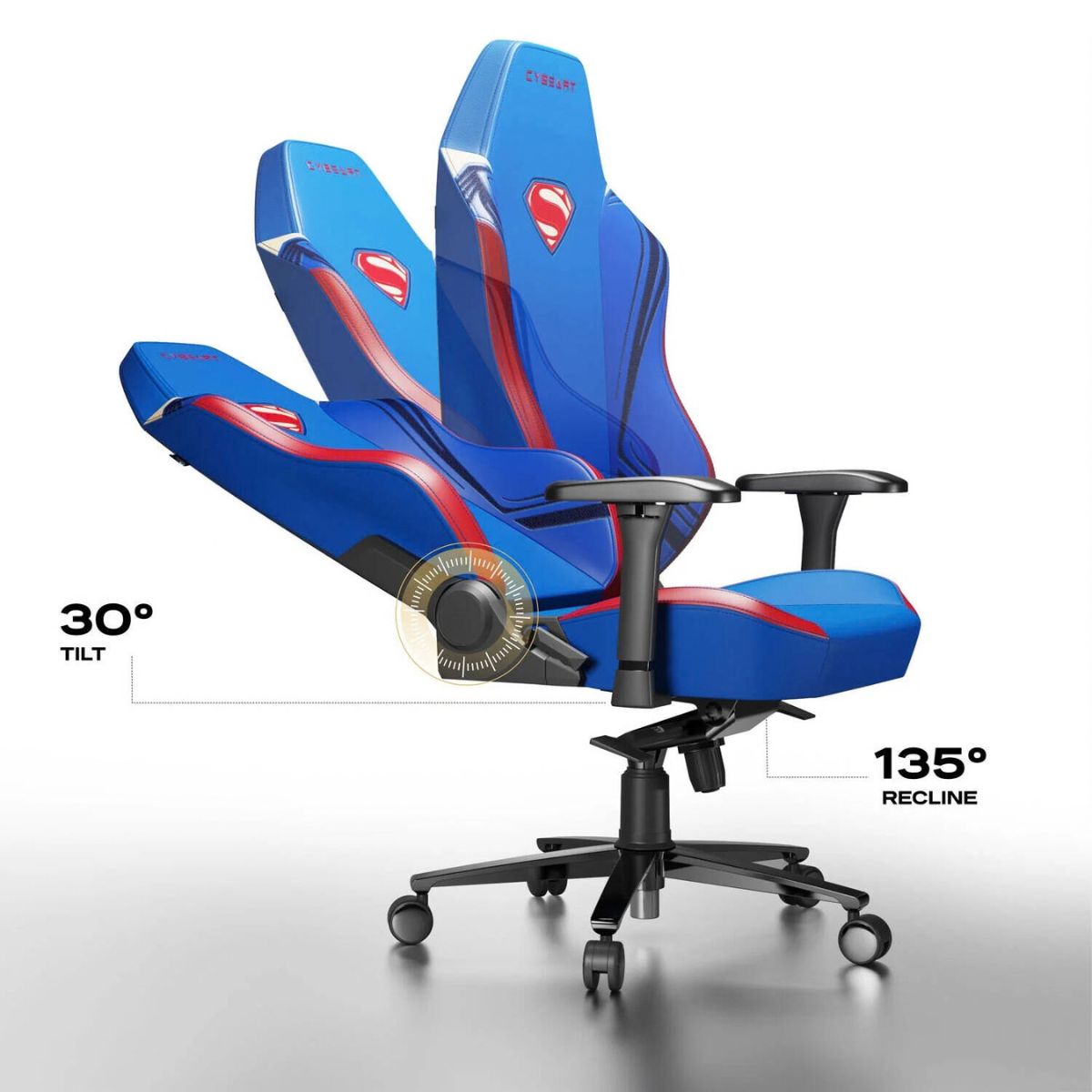 Cybeart Superman NEO 2.0 Gaming Chair | NeoTek Leatherette | 4D Armrests | Lumbar Support | 135° Recline | 150kg | GC-PUNEO-SM02