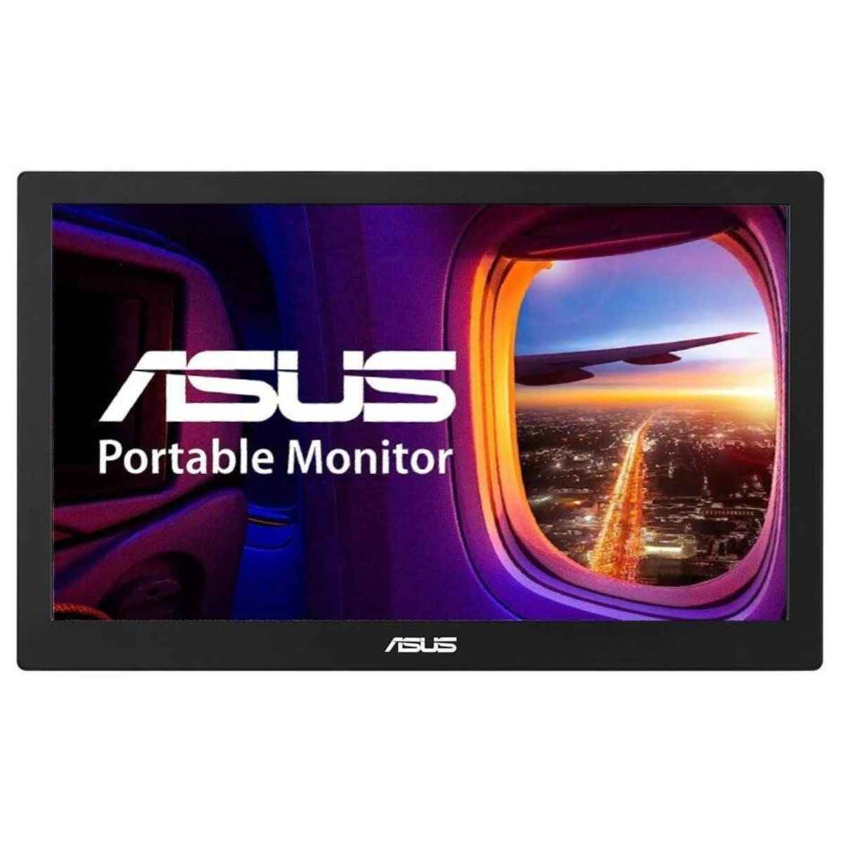ASUS MB168B Portable Monitor, 15.6" WXGA TN Display, 60Hz Refresh Rate, 11ms Response Time, USB 3.0 Connectivity, Auto-Rotating Display, EzLink Technology, Black | 90LM00I0-B01170
