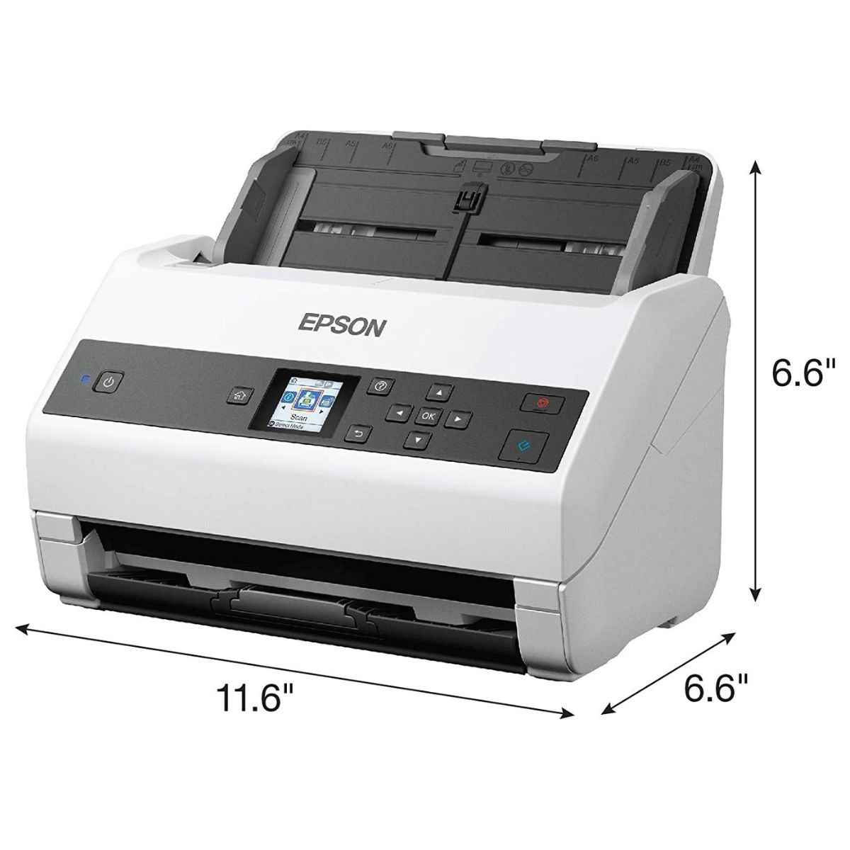 Epson WorkForce DS-970 Sheet-fed Document Scanner, Up to 85 ppm / 170 ipm, 100-Sheet ADF, 600 dpi Optical Resolution, USB 3.0 | B11B251401BB