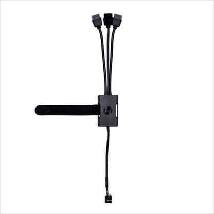 Lian Li USB 2.0 1 to 3 Hub | Connect Up to 3 USB 2.0 Devices | Stable Signal | Compatible with Lian Li Controllers | Black | PW-U2HB