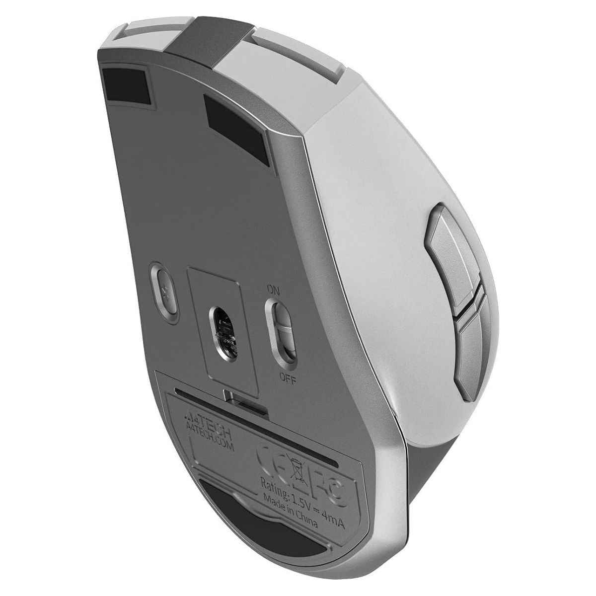 A4Tech Fstyler FB35 Wireless Bluetooth Mouse – Dual Mode (Bluetooth + 2.4G), Multi-Device, Ergonomic (Icy White)