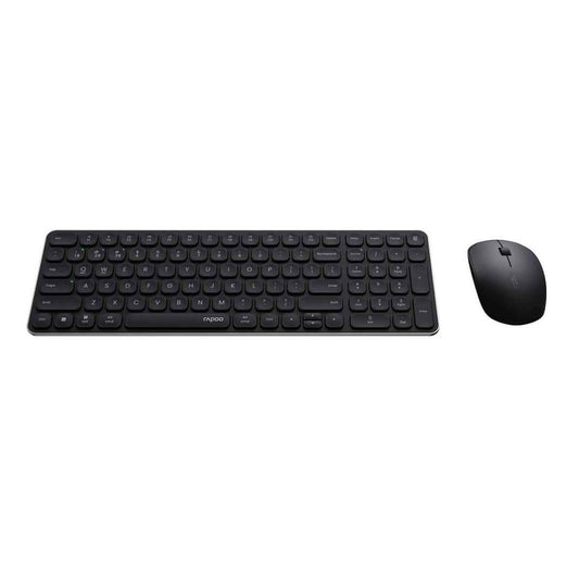 Rapoo 9320M Keyboard & Mouse Combo Set – Multi-Mode Wireless, Bluetooth 3.0/4.0 &amp; 2.4GHz, Spill-Resistant Keyboard, 1300 DPI Mouse