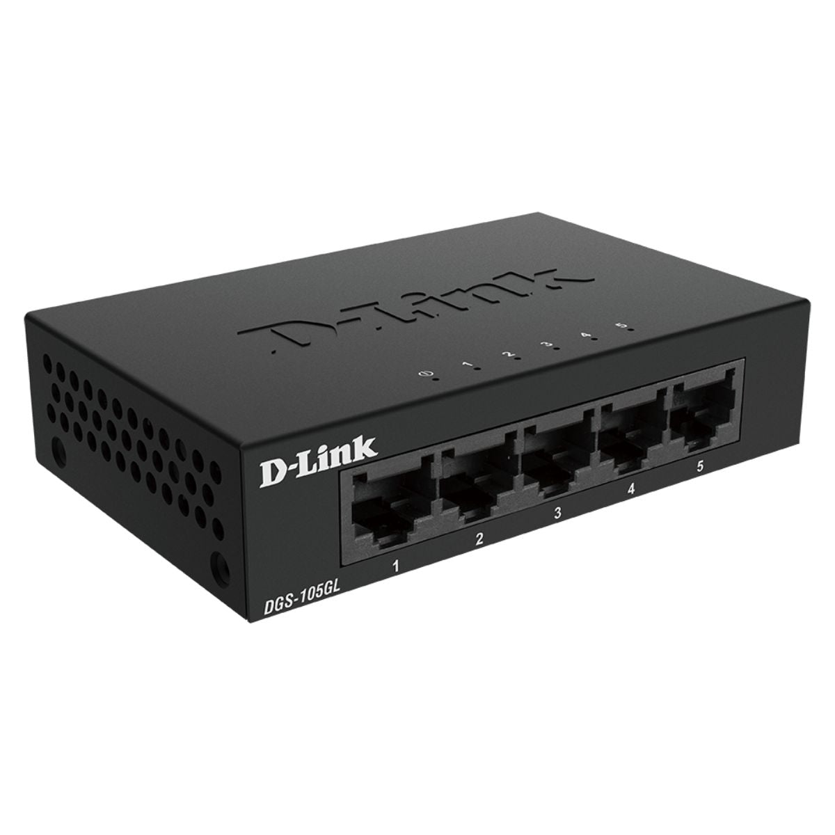 D-Link 5-Port Gigabit Unmanaged Desktop Switch, Metal Casing, Energy Efficient, Fanless, Supports 10 Gbps, 3.55 Watts Power, 10 Gbps Switching Fabric, Black | DGS-105GL
