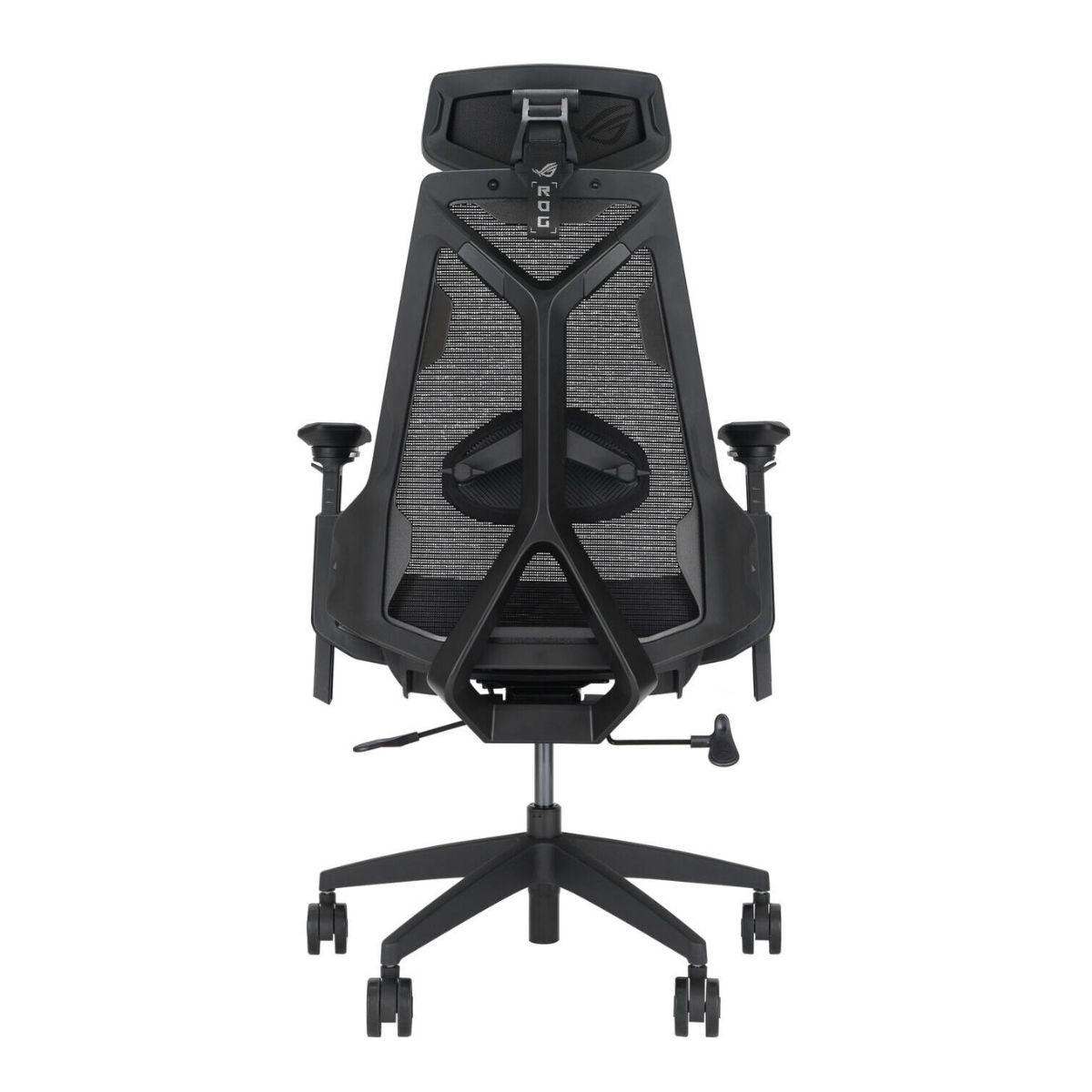 ASUS ROG Destrier Core Gaming Chair – Cyborg-Inspired Design, Lumbar Support, 3D Adjustable Armrests, Synchro-Tilt Mechanism, Class 4 Gas Lift &amp; Metal Base, Black (90GC01P0-MSG010)&nbsp;