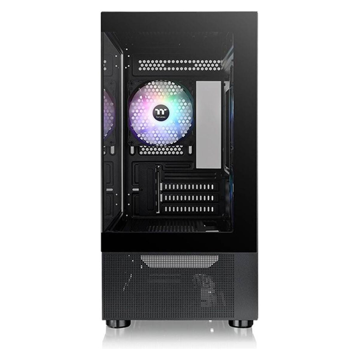 Thermaltake View 170 TG ARGB M-ATX Computer Case, 3x 120mm ARGB Lite Pre-Installed Fans, Up to 280mm Radiator & 7x Fan Support, USB 3.0 x2, HD Audio x1 Interfaces, Black | CA-1Z4-00M1WN-00