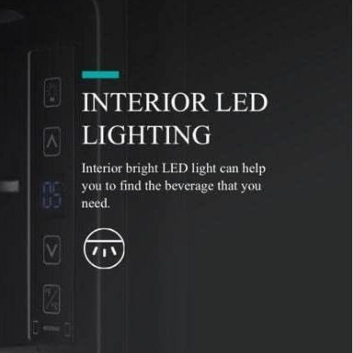 Hisense 122 Liter Chiller Single Door Beverage Cooler, Color Black, With LED Light, Digital Touch Control, Glass Door, Model RBC122N4ASU