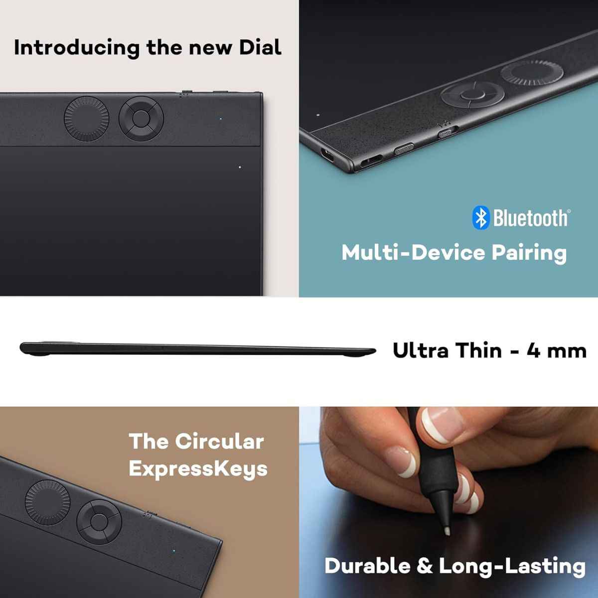 Wacom Intuos Pro Medium - Innovative Graphics Tablet Including Wacom Pro Pen 3, Compact & Lightweight - Versatile Choice as a Drawing Tablet for Illustrators, Designers & Photo Editors