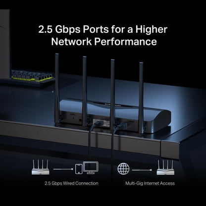 MERCUSYS MR27BE BE3600 Wi-Fi 7 Dual-Band Router | Fibre Broadband Supported | 2× 2.5 Gbps WAN/LAN Ports | 2× Gigabit LAN Ports | EasyMesh