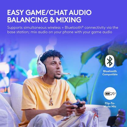 Logitech Astro A50 LIGHTSPEED Wireless Gaming Headset + Base Station (Gen 5) – PRO-G Graphene, Multi-Platform, Bluetooth, USB-C