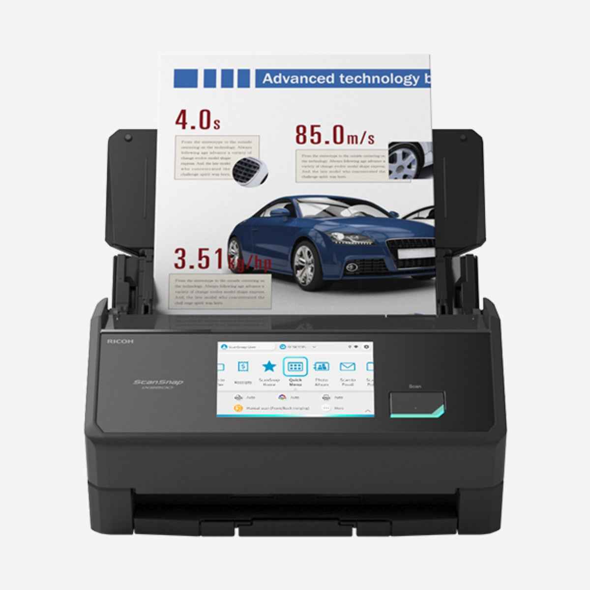 ScanSnap iX2500 Wi-Fi Enabled Touch Screen Document Scanner – Standard Edition (Black), High-Speed Duplex ADF, 600 dpi, Cloud &amp; Mobile Scanning