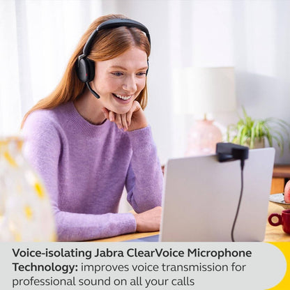 Jabra Evolve2 65 Flex Professional Wireless Headset | Hybrid Active Noise Cancellation | Microsoft Teams Certified | USB-A Dongle | Black | 26699-999-999