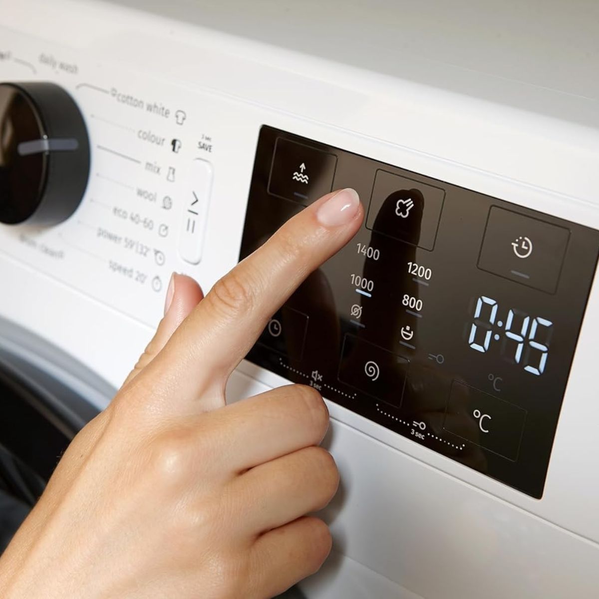 Gorenje WNEI14BS Front Load Washing Machine, 10kg Capacity, 16 Wash Programs, Inverter PowerDrive Motor, SteamTech, 1400 RPM, White