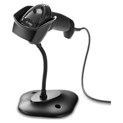 Zebra DS2208 2D Barcode Scanner | Handheld Corded Scanner | Includes Stand & USB Cable | Black | DS2208-SR7U2100SGW