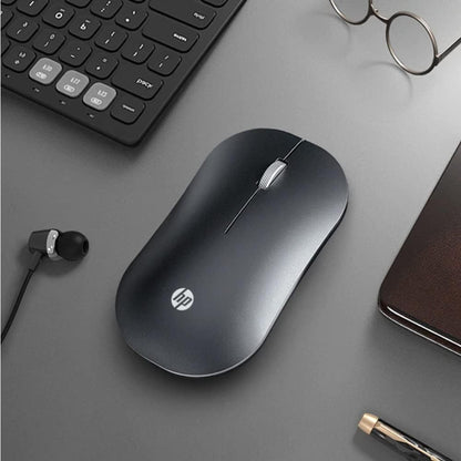 HP DM10 Wireless Bluetooth Mouse, 1600 DPI Resolution, Metal Roller, 2.4Ghz Wireless Dongle, Adonized Aluminum Alloy Shell, Black
