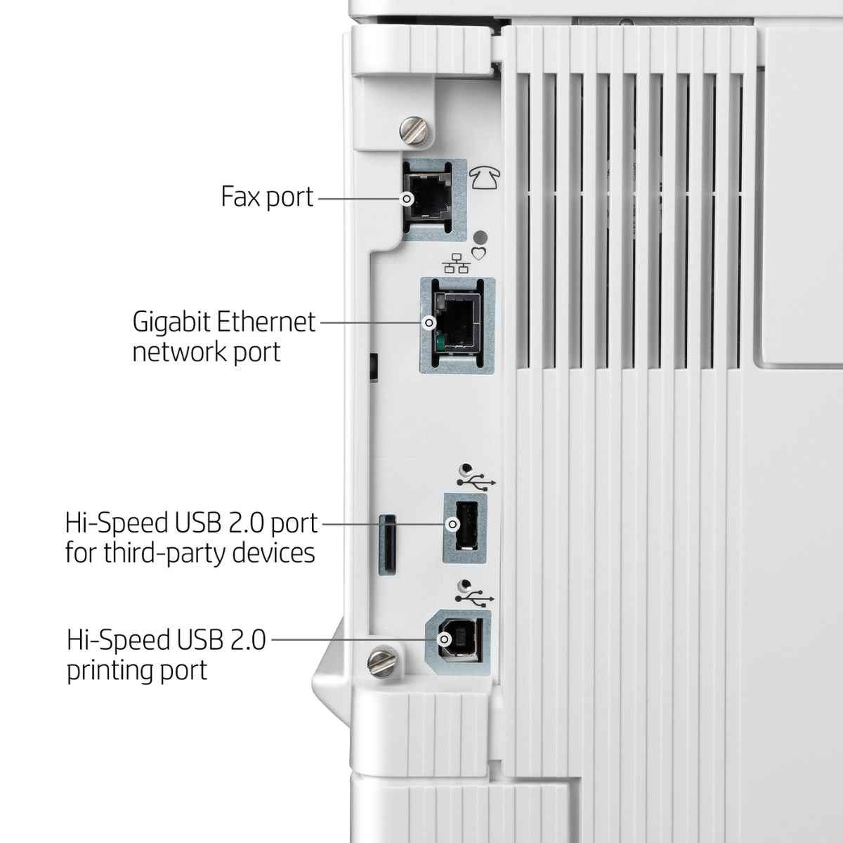 HP Color LaserJet Enterprise Flow MFP M578c Laser Printer, Print, Copy, Scan, Fax, Print Speed Up to 38ppm (Black) & 38ppm (Color), HP ImageREt 3600 Quality, 8" Color Touch Screen, White | 7ZU87A
