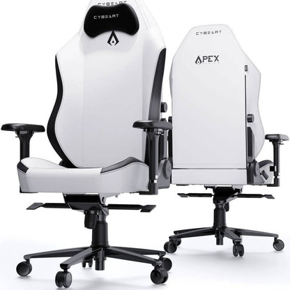 Cybeart Arctic White APEX 2.0 Gaming Chair | Endura Nappa Leatherette | 4D Lumbar & Armrests | 135° Recline | 150kg | GC-PUAPEX-09