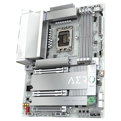 GIGABYTE Z890 Aero G LGA 1851 ATX Motherboard, Intel Z890 Express Chipset, 4x DDR5 DIMM Slots, Up to 256GB Max Memory, Wi-Fi 7 & BT5.4, 2x PCIe 5.0 x16 Slots, 5 x M.2 Slots, White | Z890-AERO-G