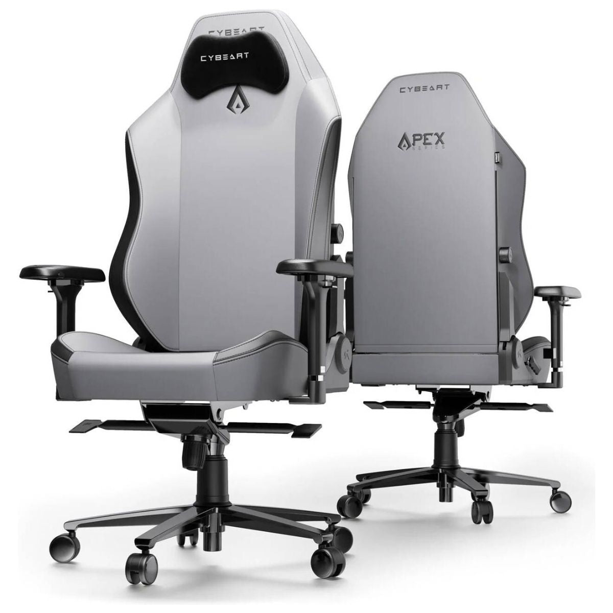 Cybeart X11 Gray APEX 2.0 Gaming Chair | Endura Nappa Leatherette | 4D Lumbar & Armrests | 135° Recline | 150kg | GC-PUAPEX-06